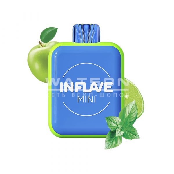 Электронная сигарета INFLAVE MINI 1000 Apple Lime Mint (Яблоко Лайм Мята) - Купить с доставкой в Красногорске