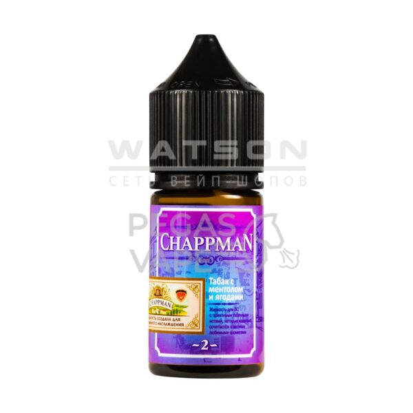 Жидкость Chappman Salt (Табак с ментолом ягодами) 30 мл 2% (20 мг/мл) - Купить с доставкой в Красногорске