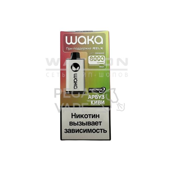 Электронная сигарета WAKA soPRO DM 8000  Watermelon Kiwi (Арбуз киви) - Купить с доставкой в Красногорске