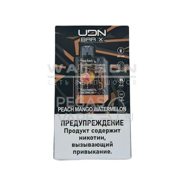 Электронная сигарета UDN BAR X3 7000 (Персик манго арбуз) - Купить с доставкой в Красногорске