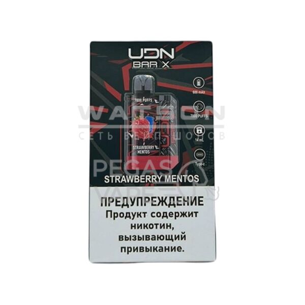 Электронная сигарета UDN BAR X3 7000 (Клубника ментос) - Купить с доставкой в Красногорске