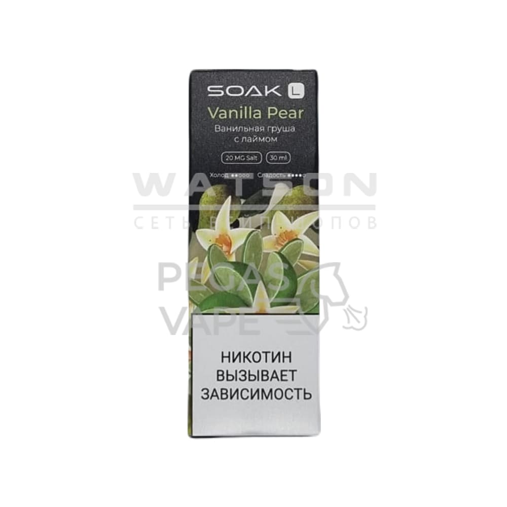 Жидкость SOAK L (Ванильная груша с лаймом) 30 мл 2% (20 мг/мл) Жидкость SOAK L (Ванильная груша с лаймом) 30 мл 2% (20 мг/мл) - Купить с доставкой в Красногорске