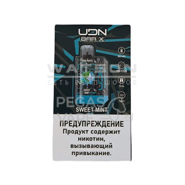 Электронная сигарета UDN BAR X3 7000 (Мята) - Купить с доставкой в Красногорске