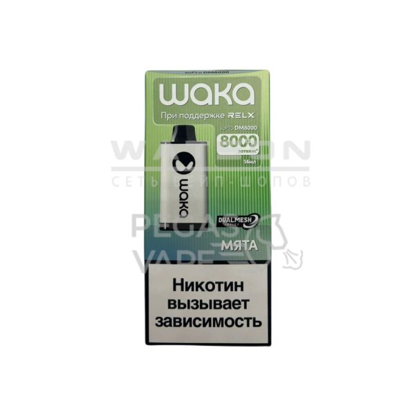Электронная сигарета WAKA soPRO DM 8000  Fresh mint (Свежая мята) - Купить с доставкой в Красногорске