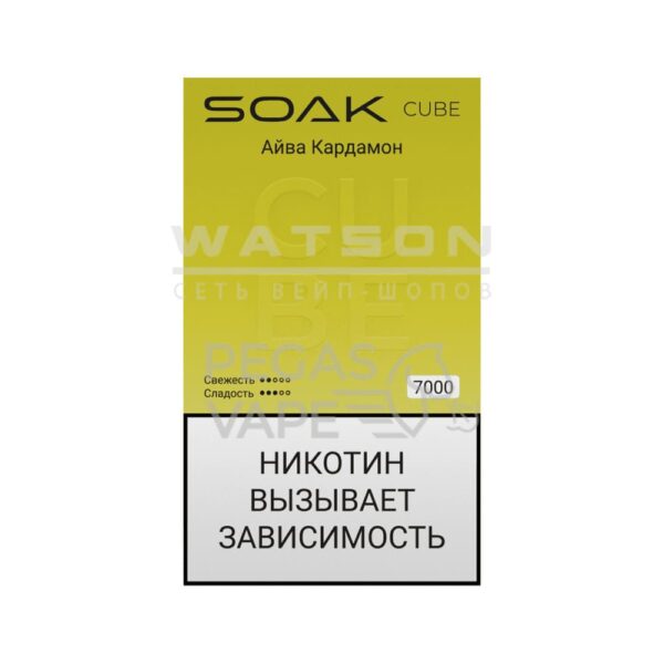 Электронная сигарета SOAK CUBE White 7000 (Айва Кардамон) - Купить с доставкой в Красногорске