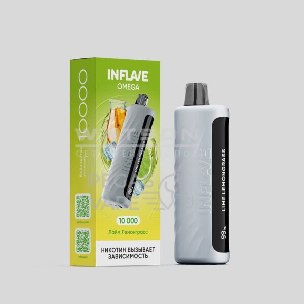 Электронная сигарета INFLAVE OMEGA 10000 (Лайм лемонграсс) - Купить с доставкой в Красногорске