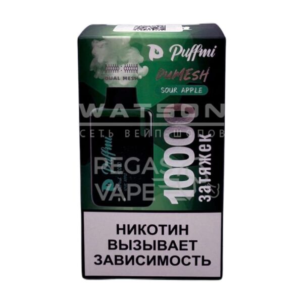 Электронная сигарета PuffMi DUMESH 10000 (Кислое яблоко) - Купить с доставкой в Красногорске