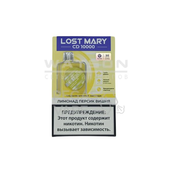 Картридж LOST MARY CD 10000 (Вишня персик лимонад) - Купить с доставкой в Красногорске