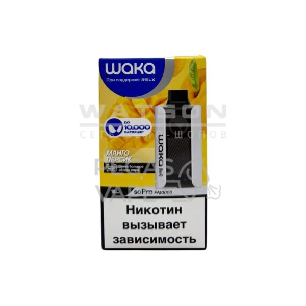 Электронная сигарета WAKA SoPro PA 10000 Mango Peach  (Манго персик) - Купить с доставкой в Красногорске