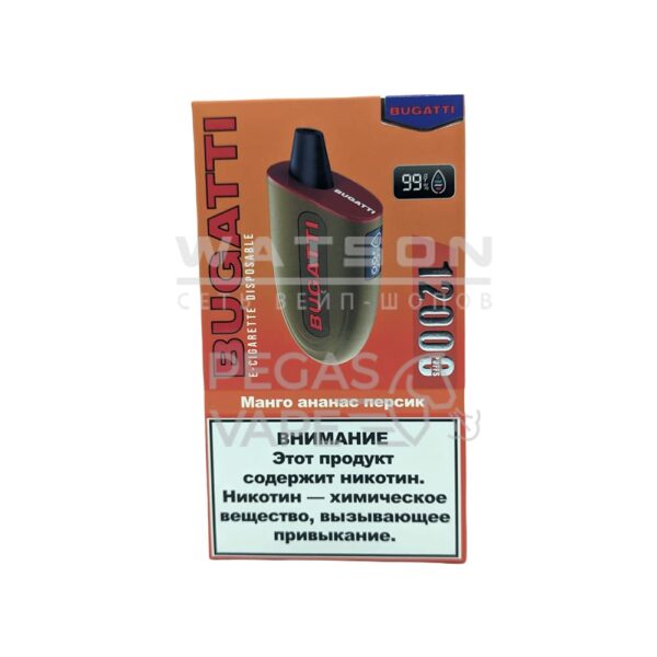 Электронная сигарета BUGATTI 12000 (Манго ананас персик) - Купить с доставкой в Красногорске