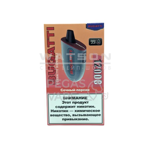 Электронная сигарета BUGATTI 12000 (Сочный персик) - Купить с доставкой в Красногорске