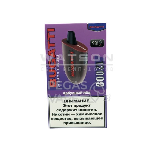 Электронная сигарета BUGATTI 12000 (Арбузный лед) - Купить с доставкой в Красногорске
