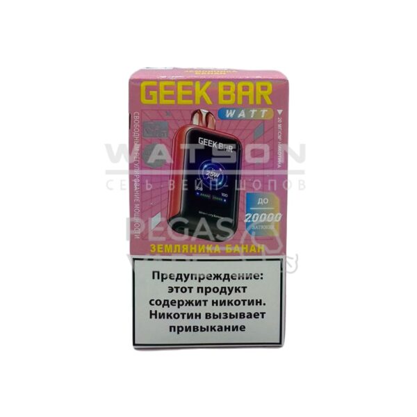 Электронная сигарета Geek Bar Watt 20000 (Клубника банан) - Купить с доставкой в Красногорске