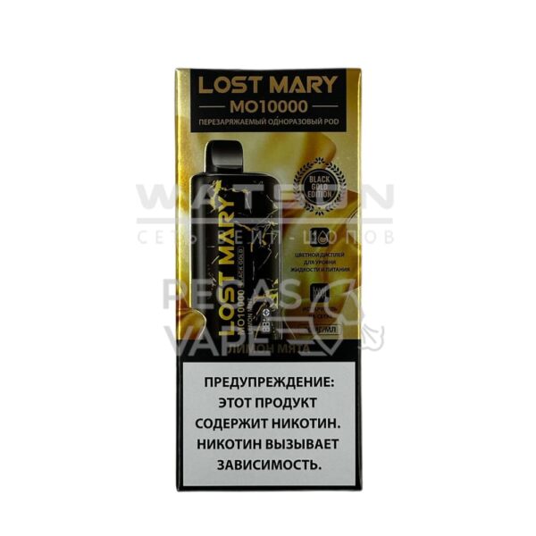 Электронная сигарета LOST MARY Golden Black MO 10000 (Лимон мята) - Купить с доставкой в Красногорске