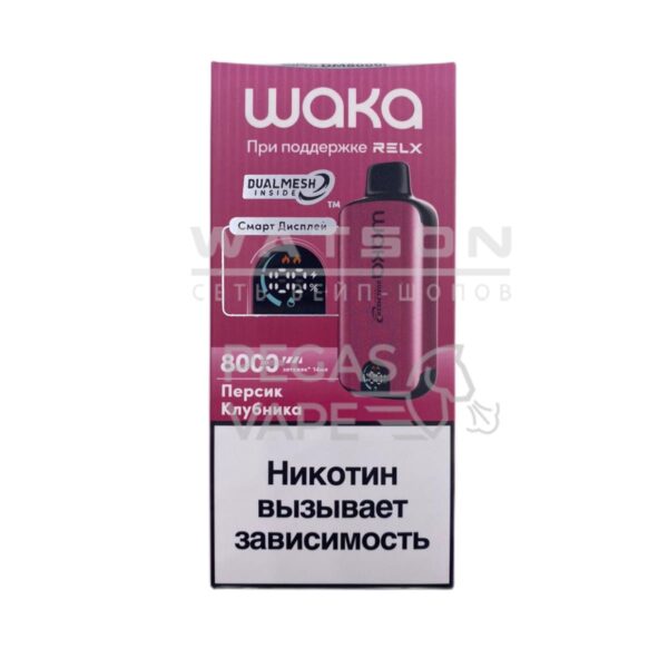 Электронная сигарета WAKA soPro DM8000i Peach Strawberry (Персик Клубника) - Купить с доставкой в Красногорске