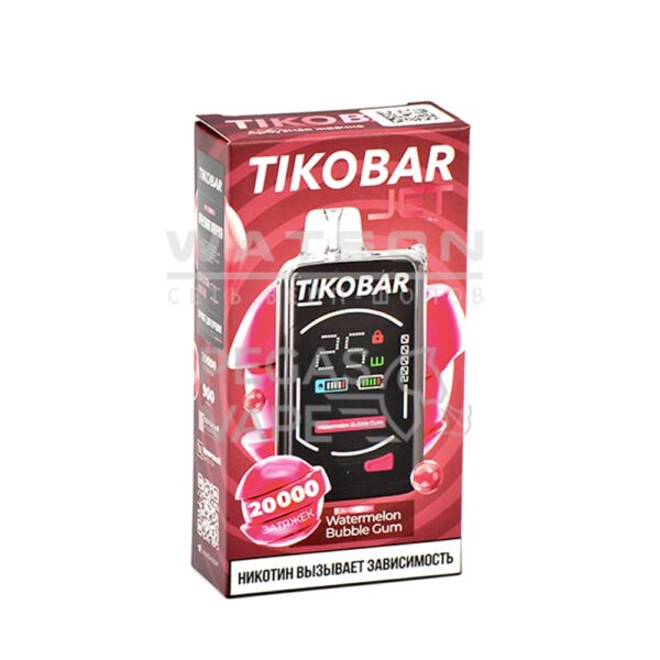 Электронная сигарета TIKOBAR JET 20000 Watermelon bubble gum (Арбузная жвачка) - Купить с доставкой в Красногорске