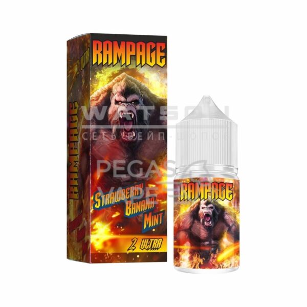 Жидкость RAMPAGE Ultra 2 Strawberry Banana Mint (Клубника Банан Мята) 30 мл 2% (20 мг/мл) Strong - Купить с доставкой в Красногорске