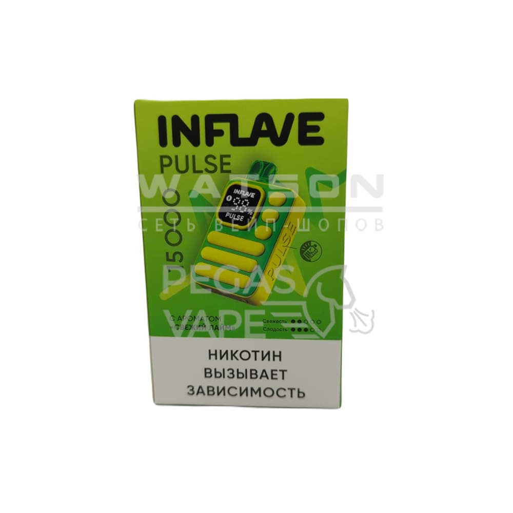 Электронная сигарета INFLAVE PULSE 15000 (Свежий лайм) Электронная сигарета INFLAVE PULSE 15000 (Свежий лайм) - Купить с доставкой в Красногорске