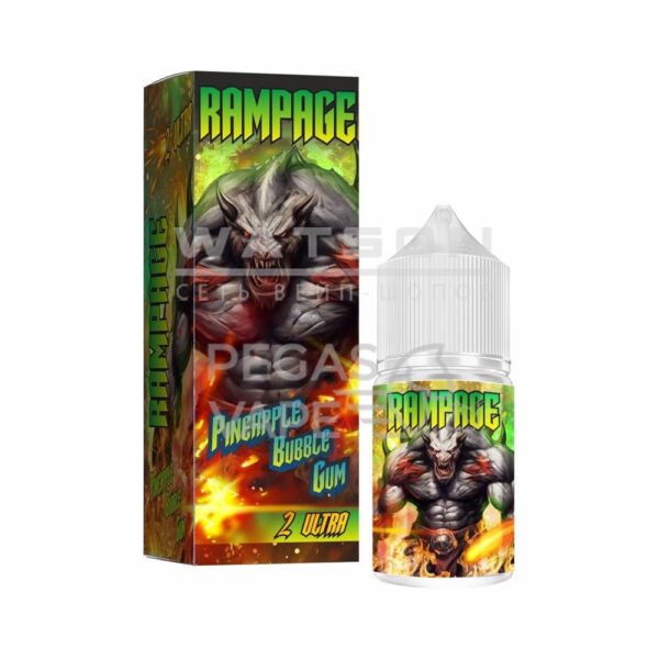 Жидкость RAMPAGE Ultra 2 Pineapple Bubble Gum (Жевательная Жвачка Ананас) 30 мл 2% (20 мг/мл) Strong - Купить с доставкой в Красногорске