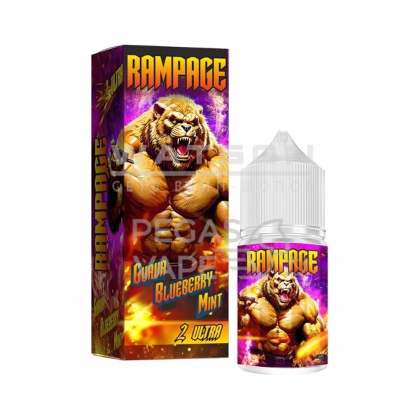 Жидкость RAMPAGE Ultra 2 Guava Blueberry Mint (Гуава Черника Мята) 30 мл 2% (20 мг/мл) Strong - Купить с доставкой в Красногорске