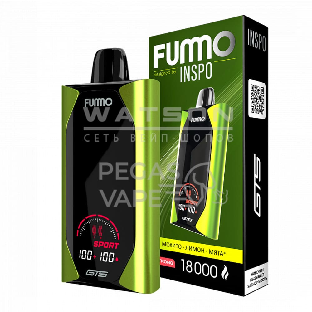 Электронная сигарета Fummo GTS 18000 (Мохито лимон мята) Электронная сигарета Fummo GTS 18000 (Мохито лимон мята) - Купить с доставкой в Красногорске