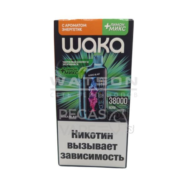 Электронная сигарета WAKA BLAST 38000 (Энергетик - Лимон микс) - Купить с доставкой в Красногорске