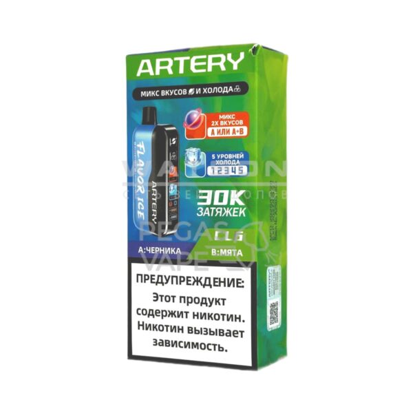 Электронная сигарета Artery CL6 30000 (FLAVOR+ICE edtion) (Черничная мята) - Купить с доставкой в Красногорске